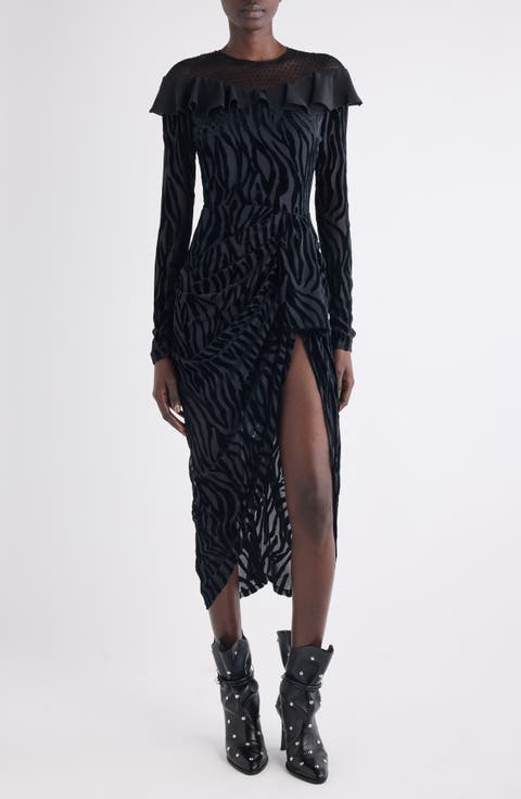 Camy Long Sleeve Mixed Media Dress