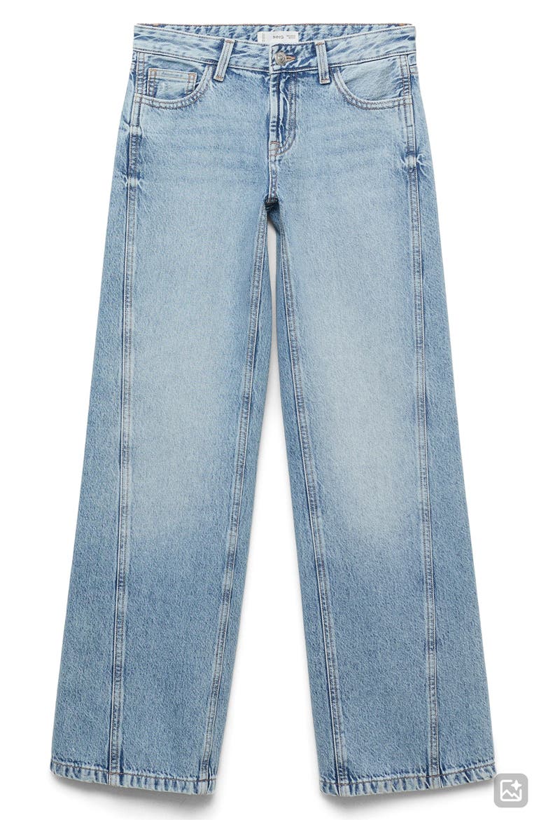 Low Rise Wide Leg Jeans, Alternate, color, LIGHT BLUE