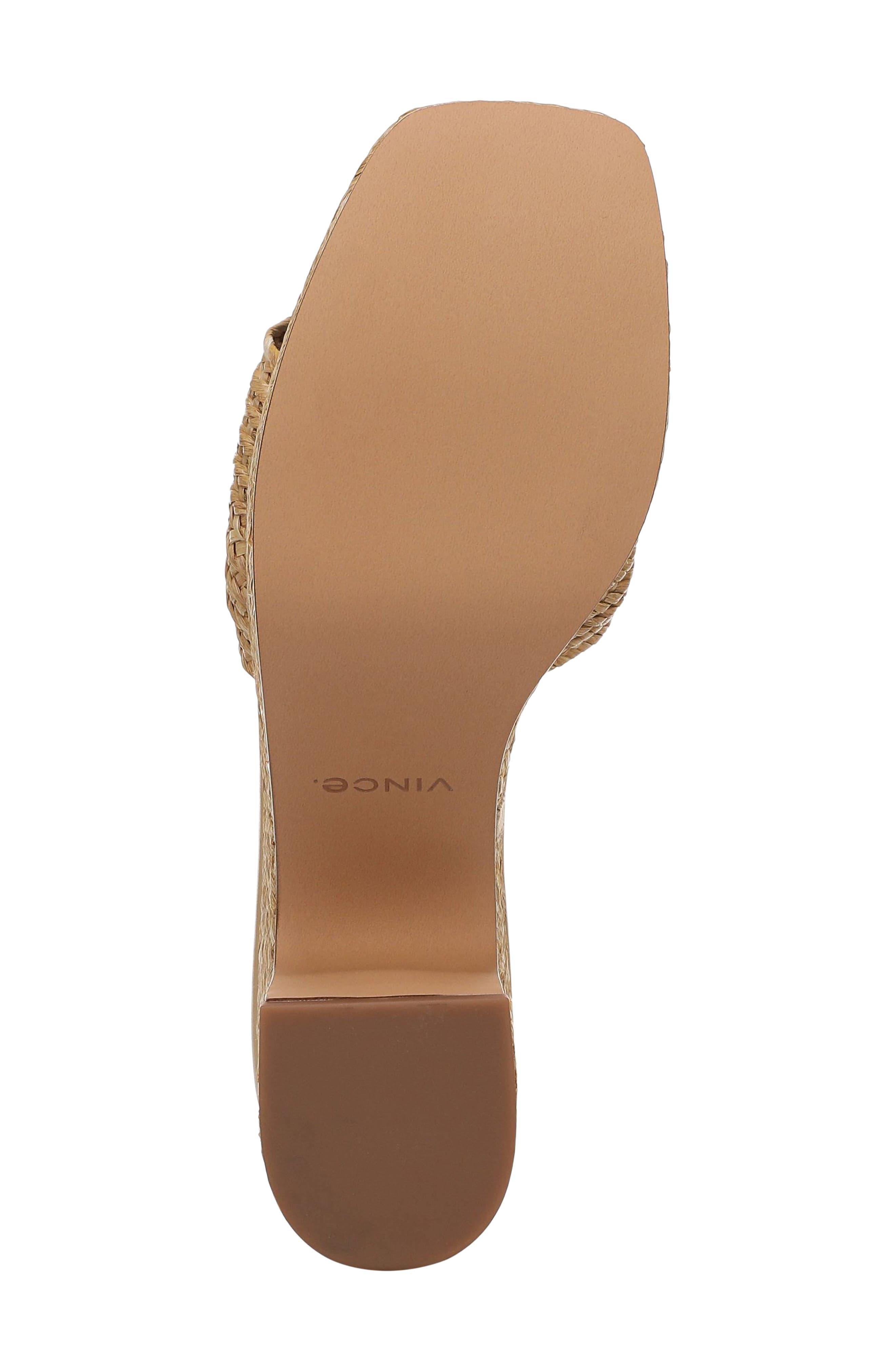 Vince Clarita Woven Platform Sandal, Alternate, color, Dark Wheat