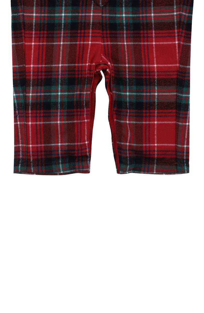 Hope & Henry Baby Organic Long Sleeve Button Front Romper, Infant, Alternate, color, Rich Red Plaid