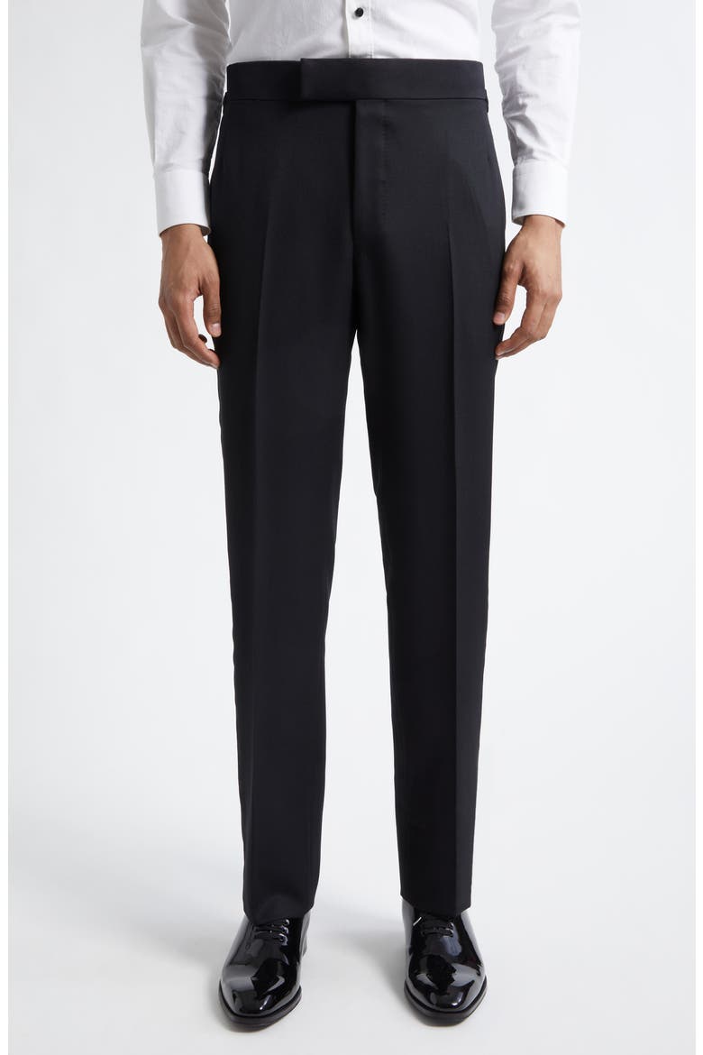 Waverly Virgin Wool & Mohair Tuxedo, Alternate, color, BLACK