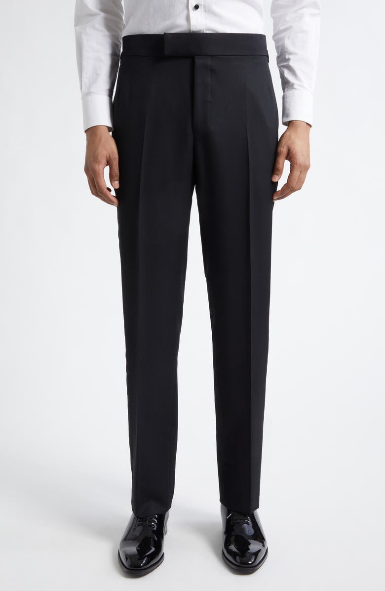 J. Mueser Waverly Virgin Wool & Mohair Tuxedo, Alternate, color, Black