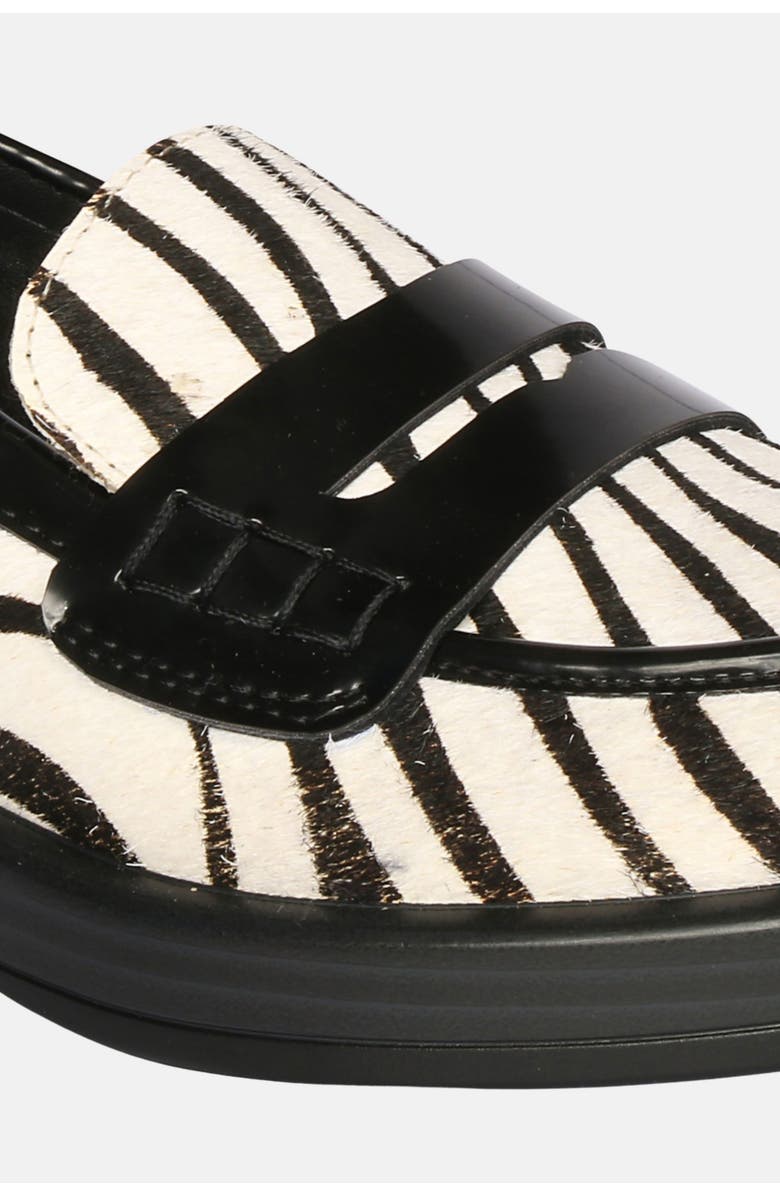 SAINT G Zuri Zebra Loafer, Alternate, color, Black/ White
