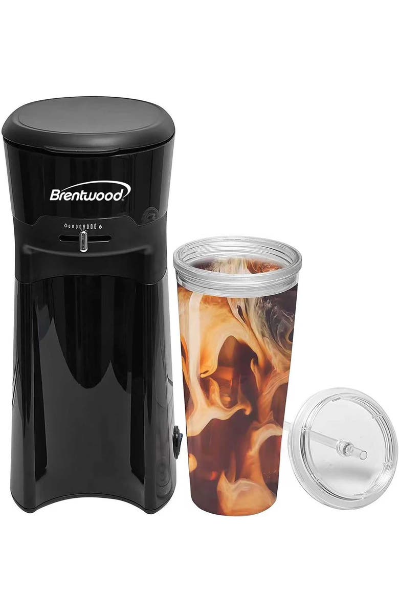 Brentwood Single Serve Iced Coffee and Tea Maker, Main, color, Black