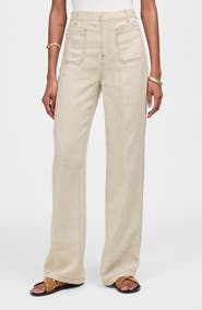 Madewell Patch Pocket Linen Flare Pants