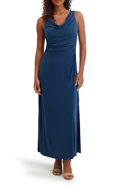 Cowl Neck Midi Sundress