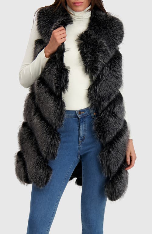 Lyla Grant Fur-free Fox (faux Fur) Vest In Black