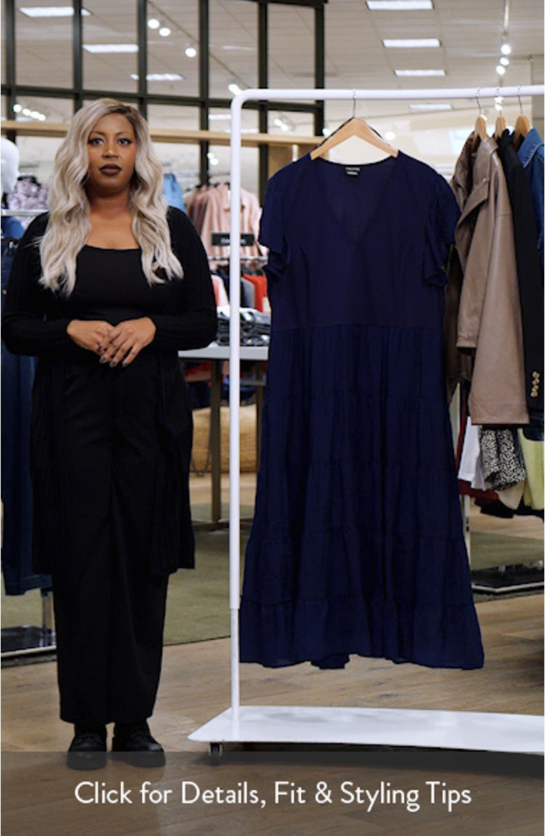 Marli Mixed Media Midi Dress, sales video thumbnail