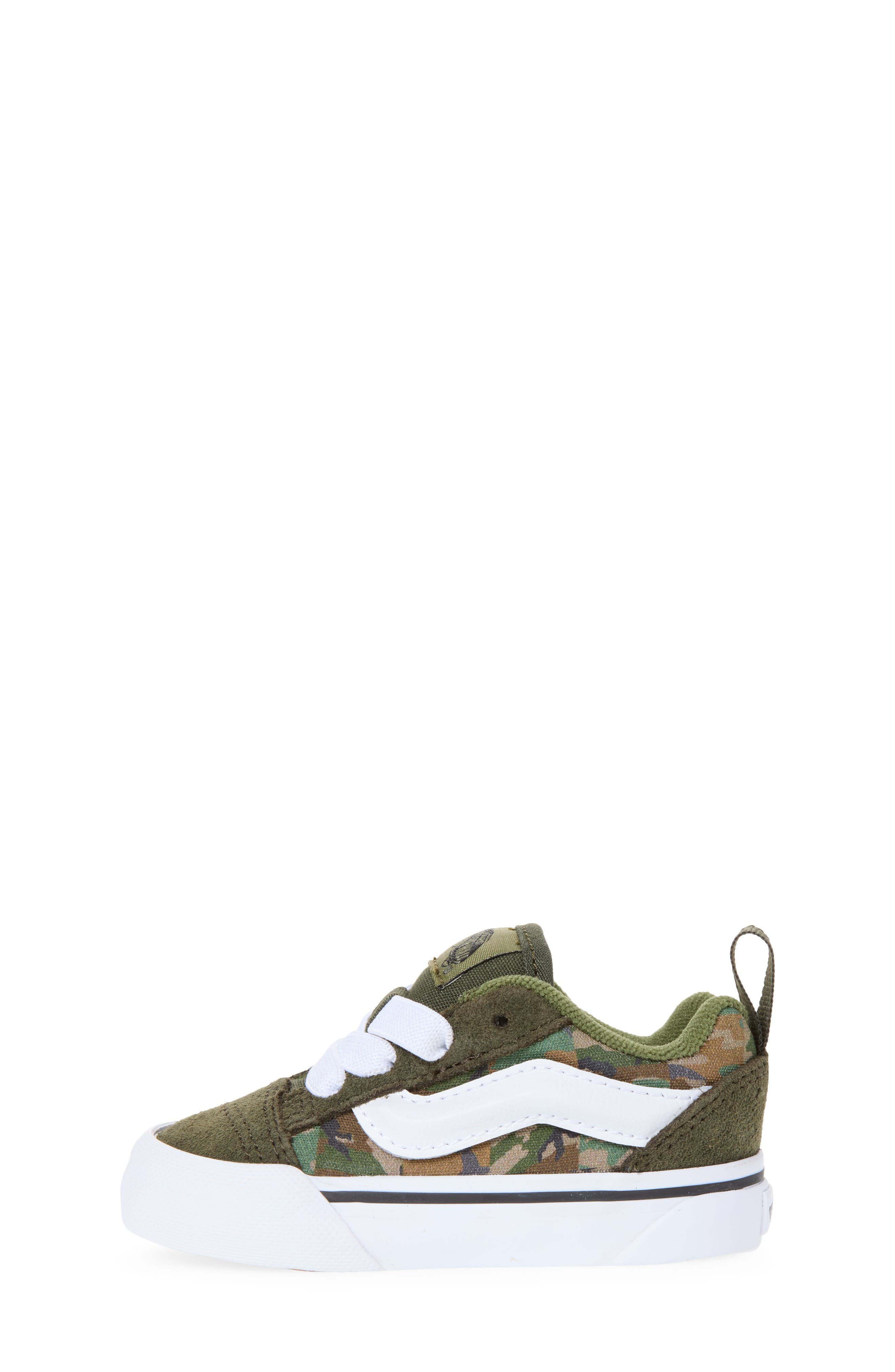 Kids' Knu Skool Elastic Lace Sneaker, Alternate, color, CHECK CAMO OBSIDIAN FERN/GREEN