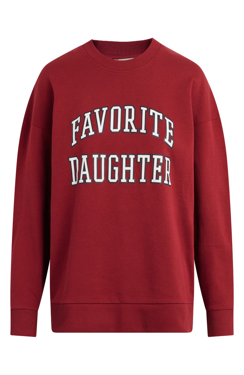 Favorite Daughter Collegiate Cotton Blend Sweatshirt, Alternate, color, Collegiate Red