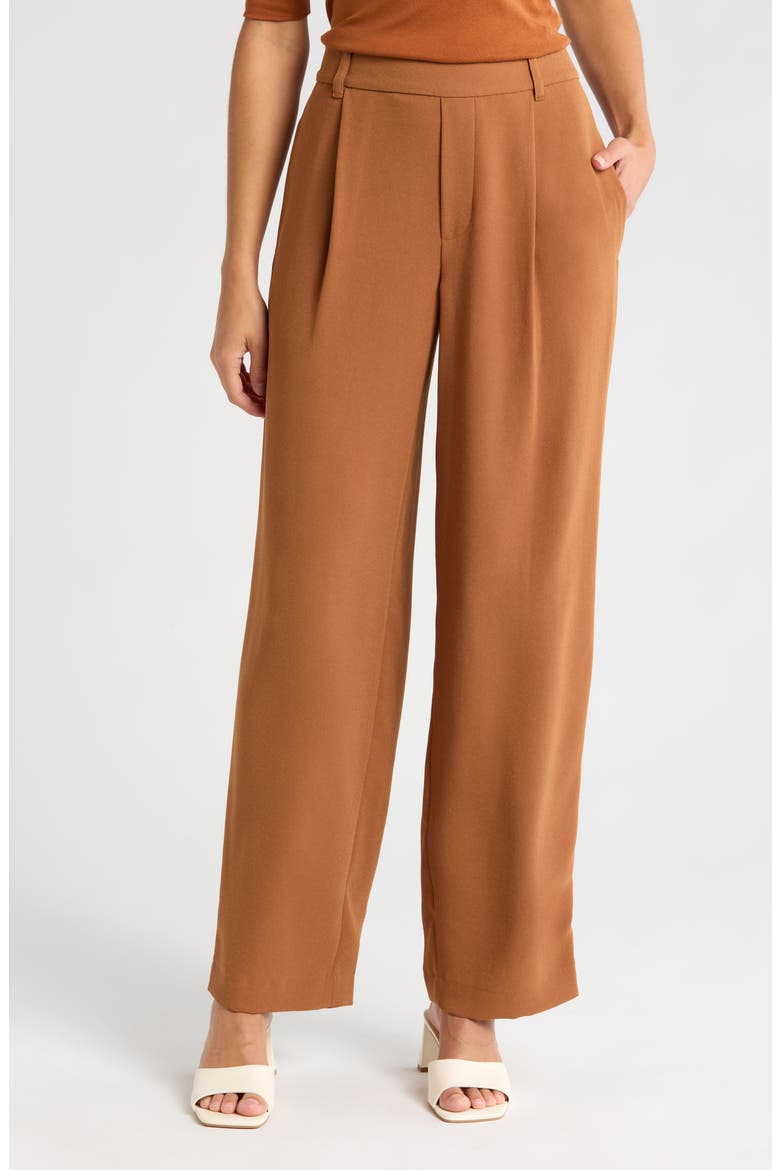 Straight Leg Pull-On Pants, Main, color, CANYON
