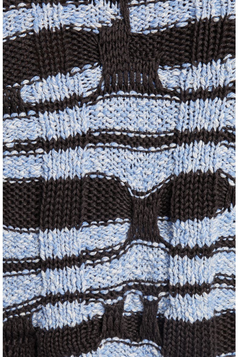 Distorted Stripe Cotton & Linen Sweater, Alternate, color, ADMIRAL/ FONDANT