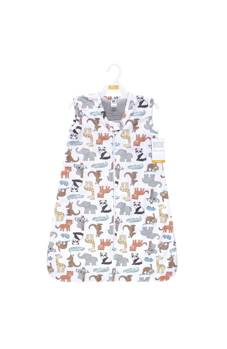 Hudson Baby Plush Faux Fur Sleeping Bag, Wearable Blanket, Alternate, color, Zoo Animals
