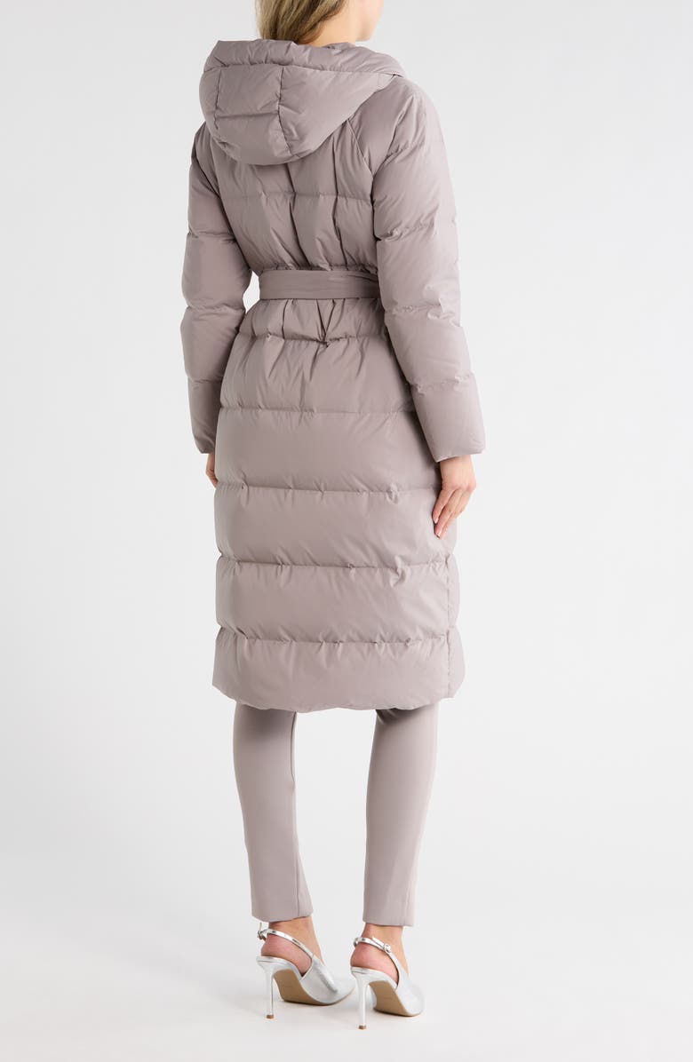 Theory True Hooded Down Coat, Alternate, color, Zinc