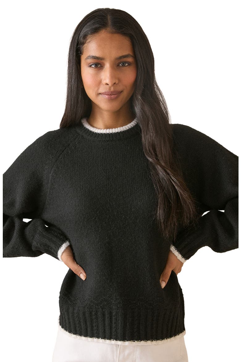 Bow Back Sweater, Alternate, color, BLACK