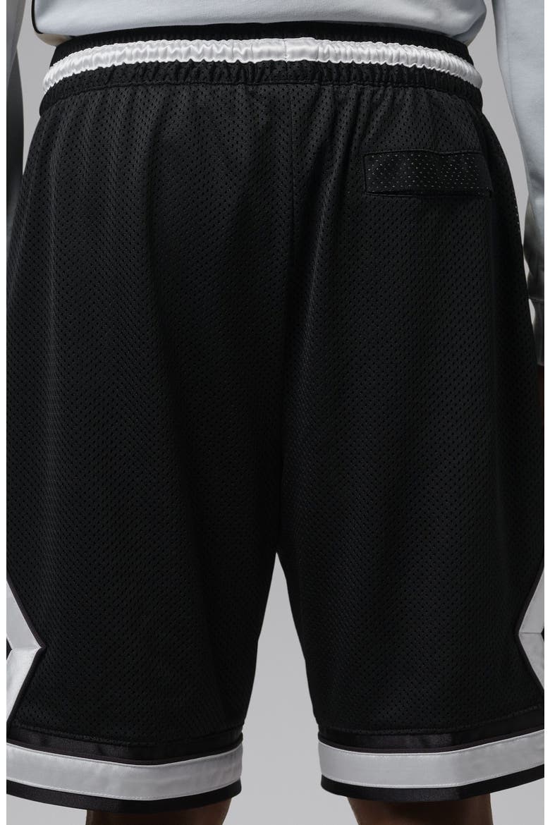 Dri-FIT Brooklyn Diamond Mesh Basketball Shorts, Alternate, color, BLACK/ METALLIC SILVER