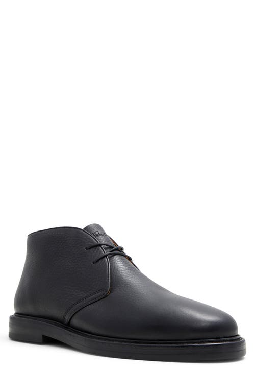 Brooks Brothers Leather Chukka Boots In Open Black