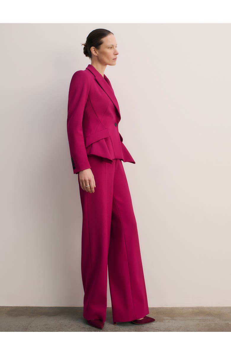 The Fold Merida Sculpt Stretch Crepe Blazer, Alternate, color, Pink