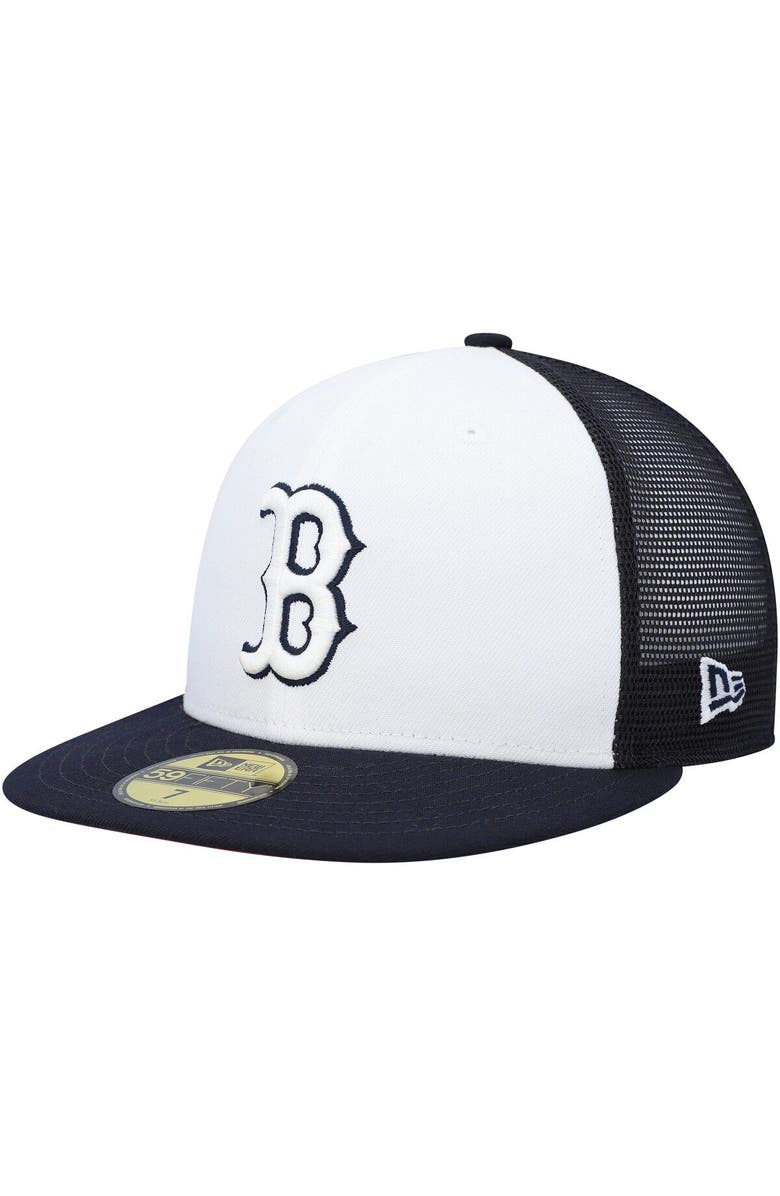 New Era Men's New Era White/Navy Boston Red Sox 2023 On-Field Batting Practice 59FIFTY Fitted Hat, Main, color, White