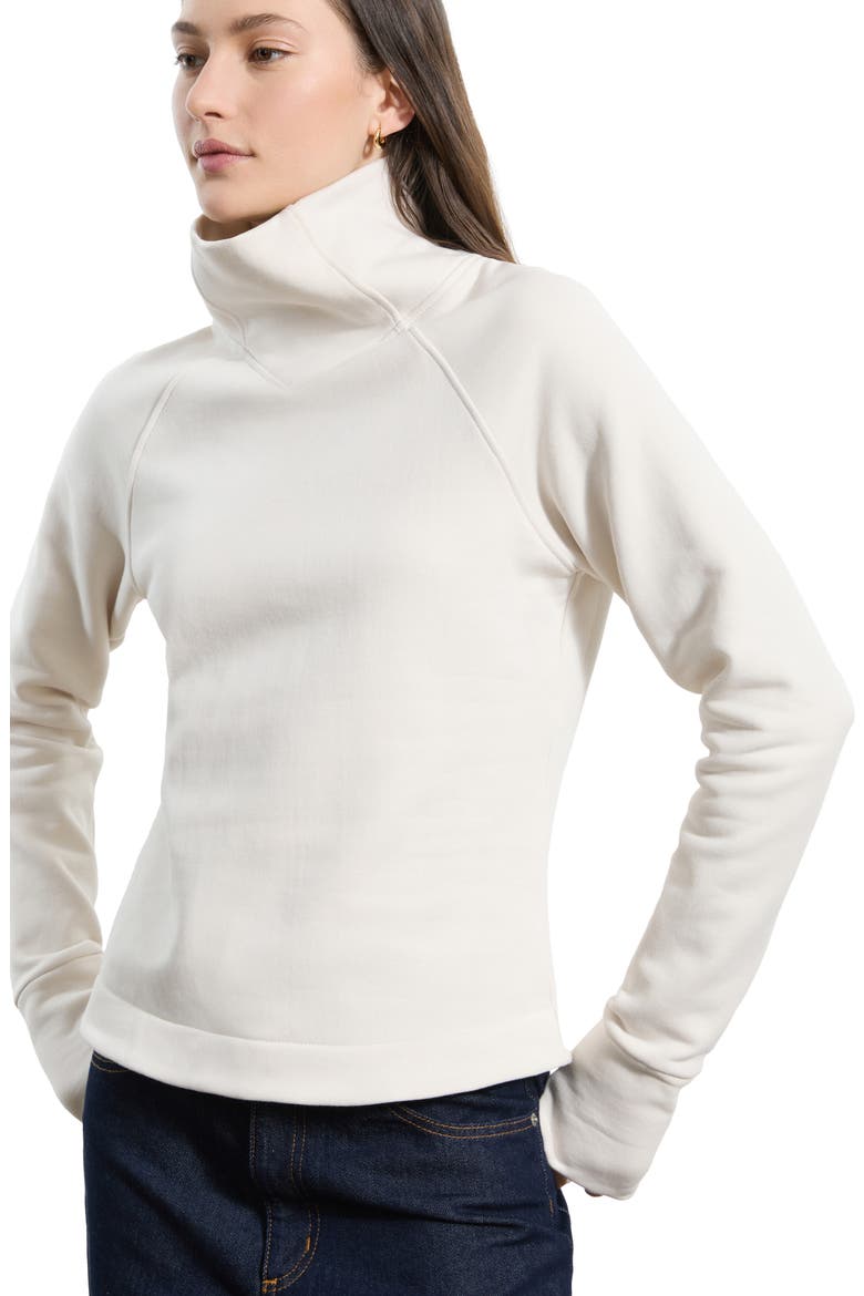Washington Mock Neck Sweatshirt, Alternate, color, CREAM