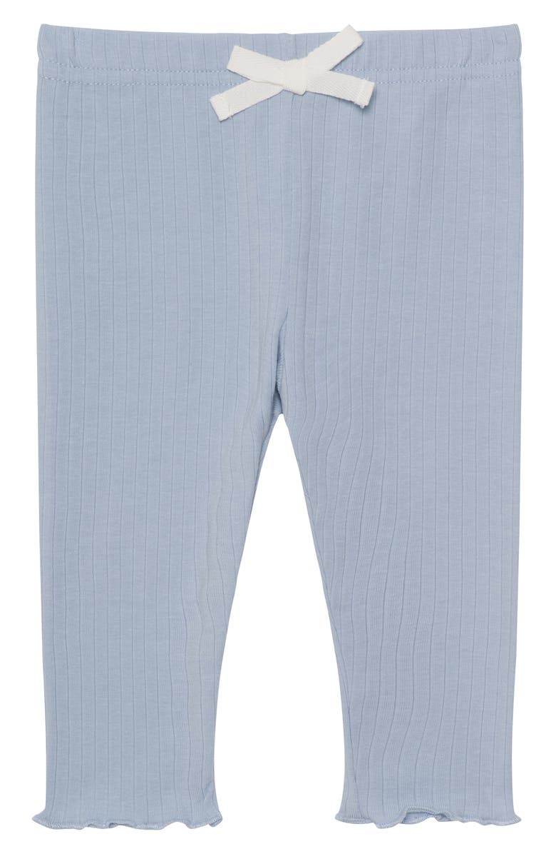 PL Baby by Petit Lem Long Sleeve Top, Leggings, Headband & Socks Set, Alternate, color, Light Blue Floral