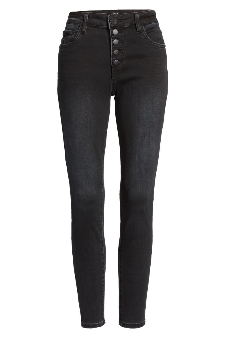 Donna High Waist Button Fly Jeans, Alternate, color, CONTINUALLY