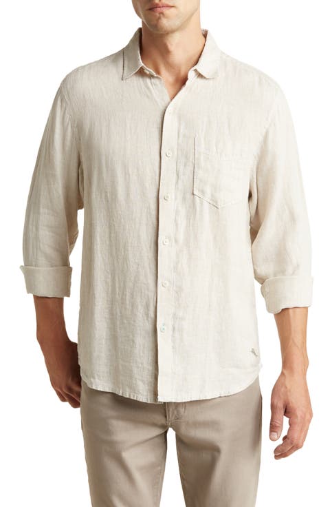 New Party Breezer Linen Long Sleeve Button-Up Shirt
