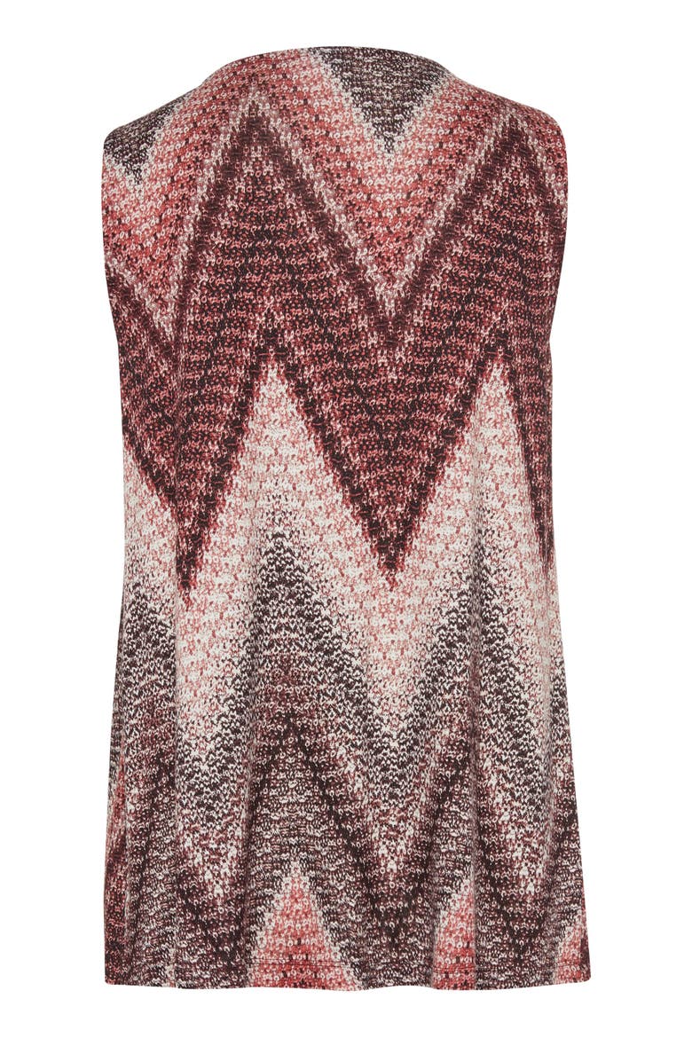 Printed V-Neck Tank Top, Alternate, color, Bordeaux Multi