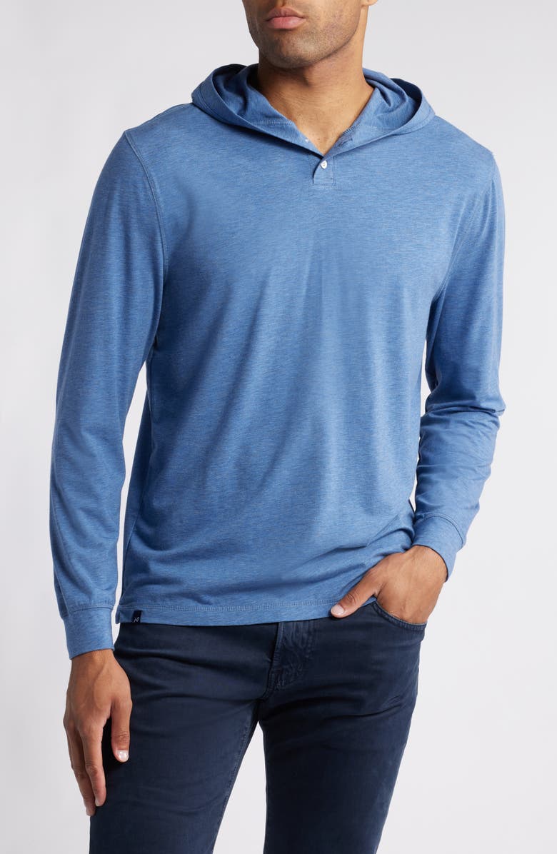 johnnie-O Woodley Henley Hoodie, Main, color, 