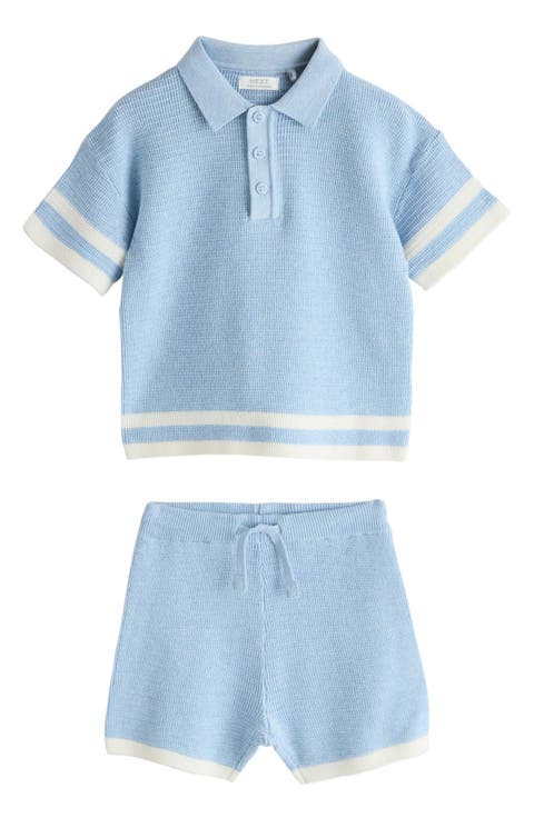 Stripe Polo Sweater & Shorts Set (Toddler & Little Kid)
