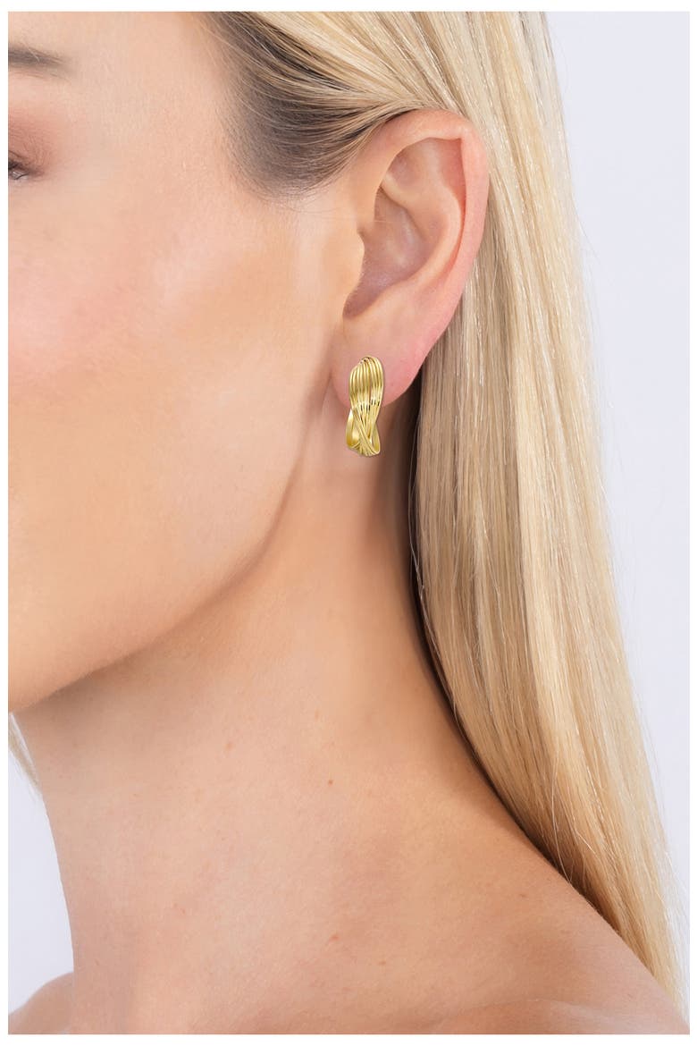 Georgia Swirl Hoop Earrings, Alternate, color, GOLD