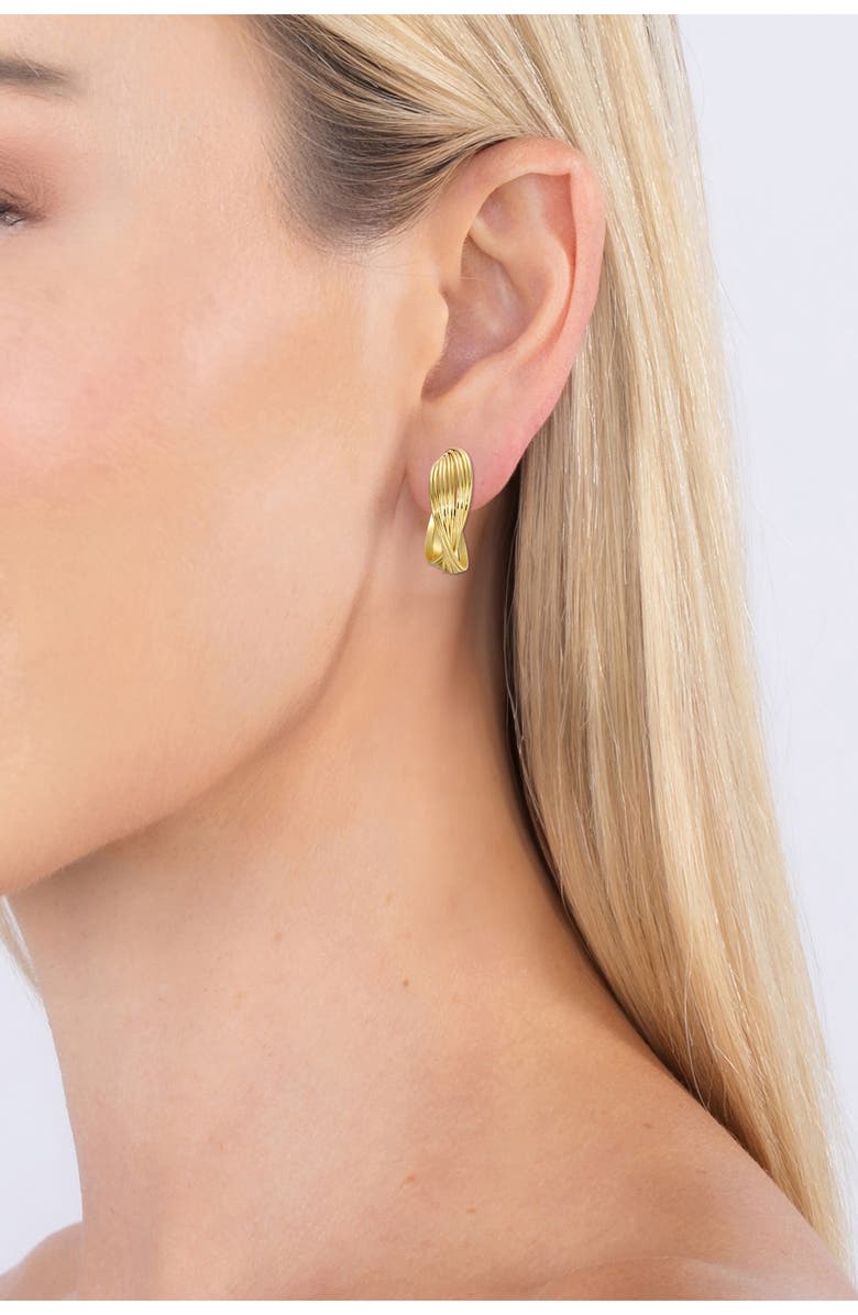 EYE CANDY LOS ANGELES Georgia Swirl Hoop Earrings, Alternate, color, Gold