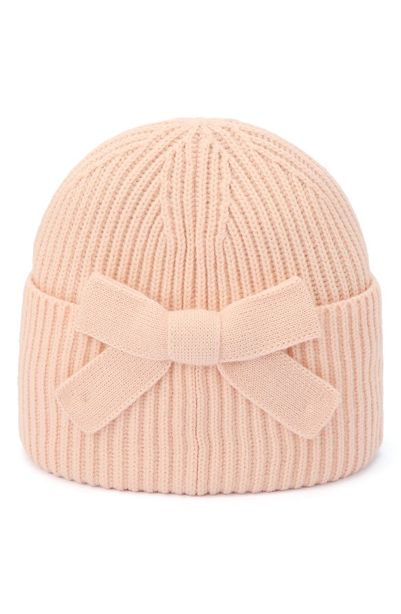 Kate Spade New York Bow Rib Beanie, Main, color, 