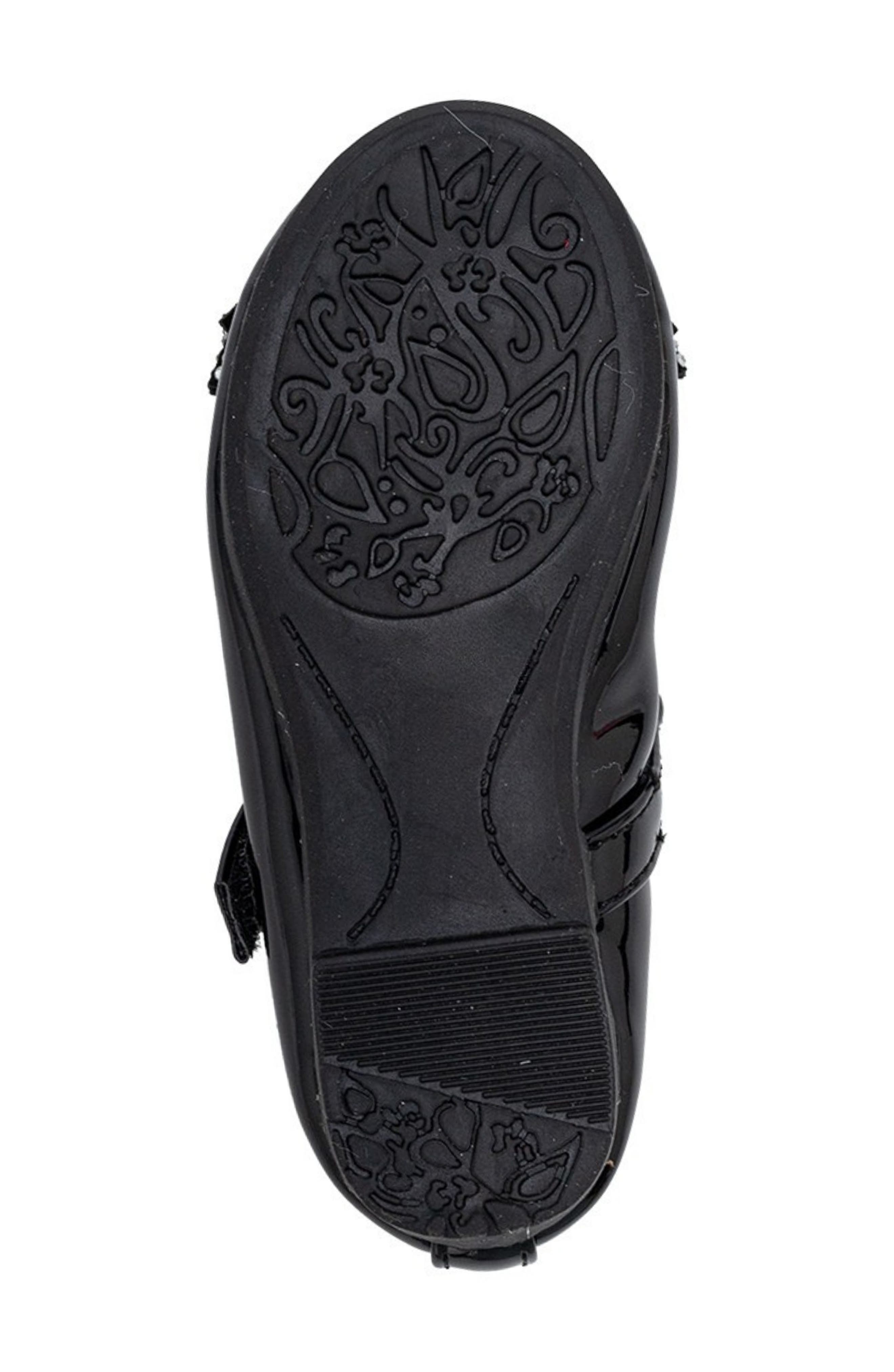 bebe Kids' Embellished Bow Mary Jane Flat, Alternate, color, Black