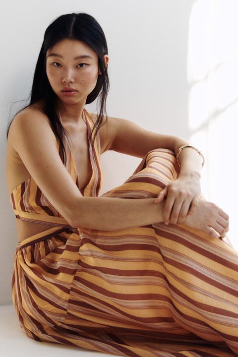 Cutout halterneck dress