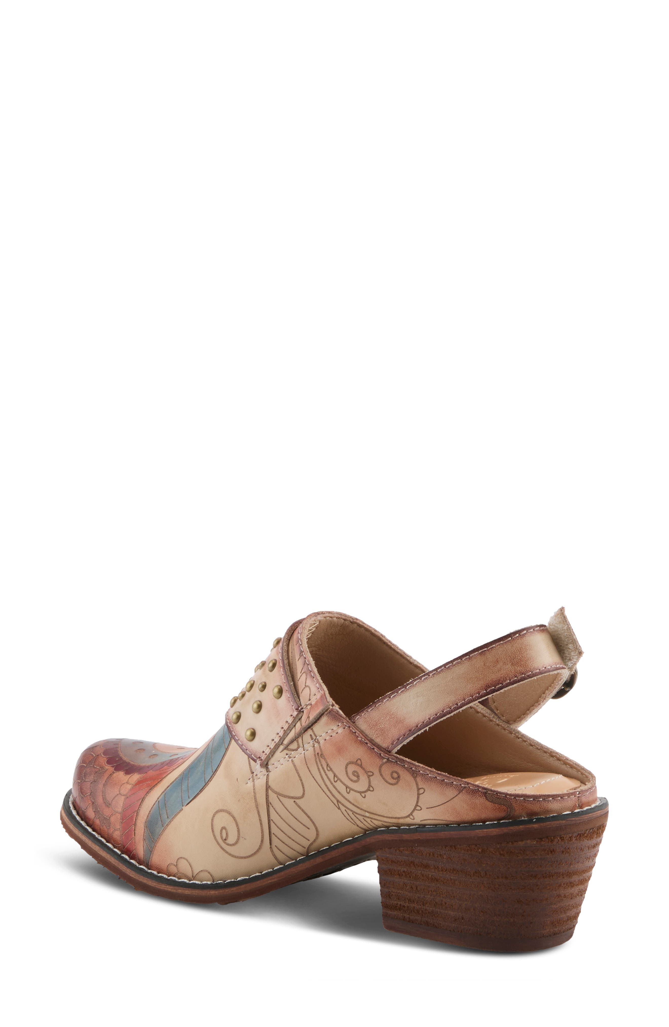 Daytona Studded Slingback Mule, Alternate, color, BEIGE MULTI