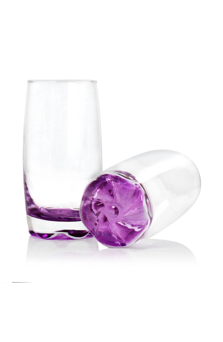 Gibson Home Karissa 8-Piece Glass Tumbler Set, Alternate, color, Blue