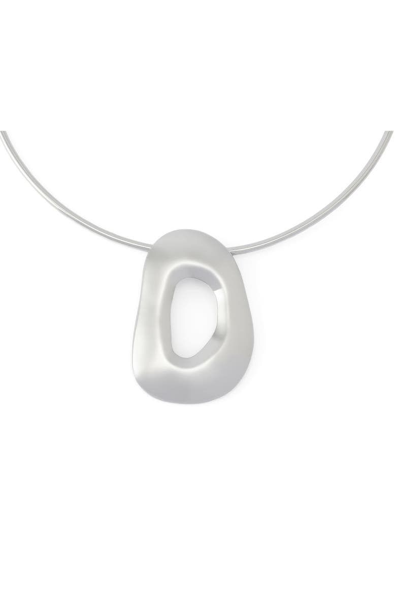 Robert Lee Morris Sculptural Pendant Necklace, Alternate, color, Rhodium
