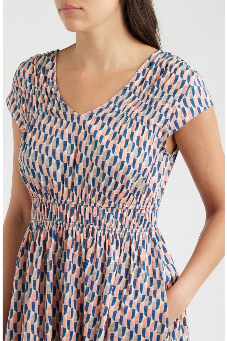 Dierdre Print Midi Dress, Alternate, color, PINK MULTI