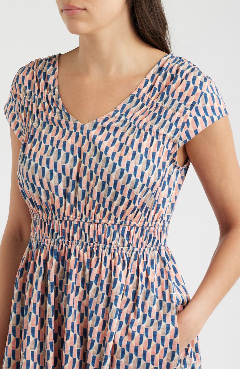 NIC+ZOE Dierdre Print Midi Dress, Alternate, color, Pink Multi