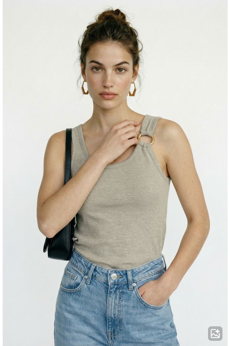 Kiki Scoop Neck Tank, Alternate, color, BIRCH DETAILMELANGE