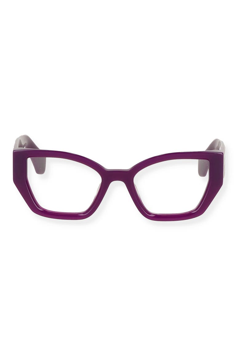 7Q 52mm Cat Eye Optical Glasses, Main, color, PURPLE