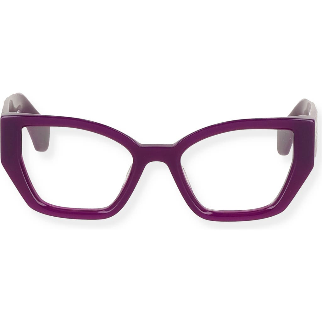 Off-white 7q 52mm Cat Eye Optical Glasses In Purple
