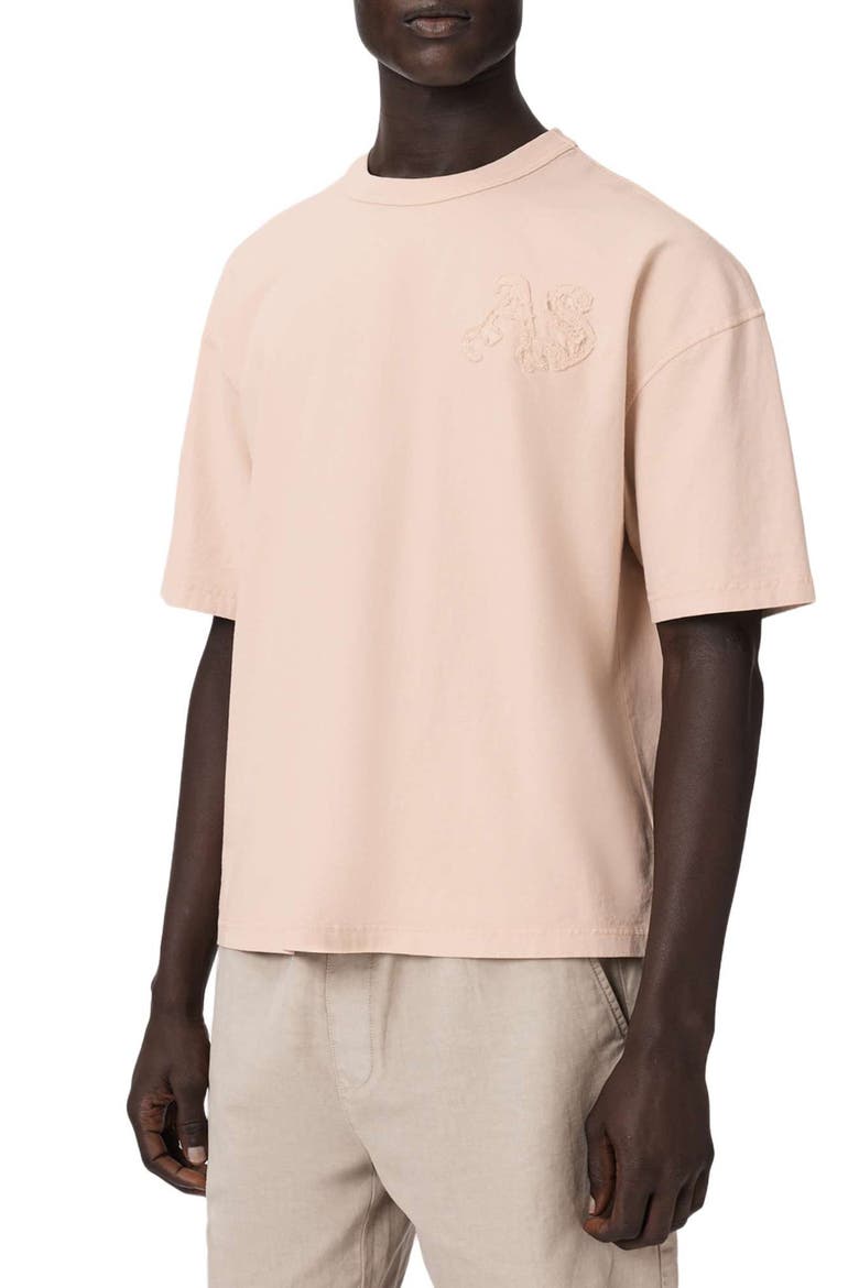 Insignia Logo Appliqué Organic Cotton T-Shirt, Main, color, CRYSTAL PINK