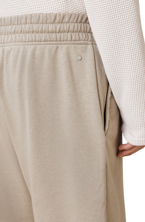 Allsaints Mens Mire Brown Helix Straight-fit Cotton-jersey Shorts
