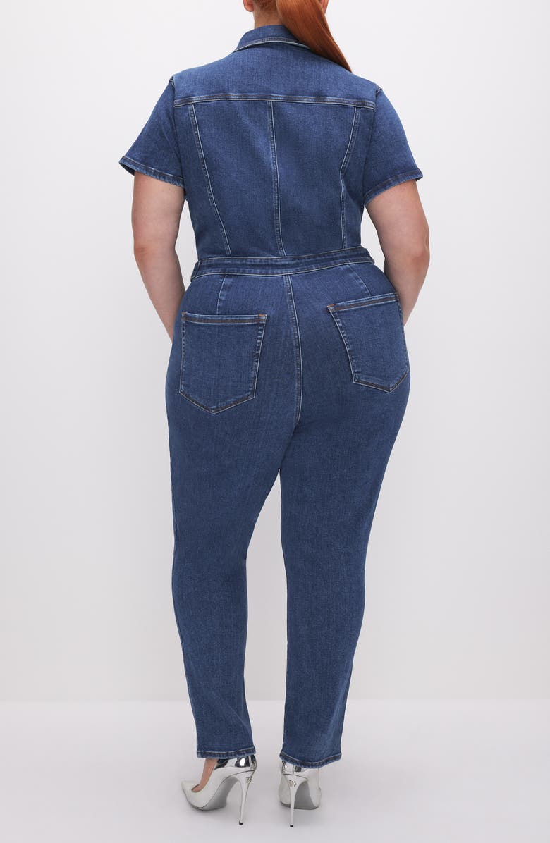 Good American Fit For Success Denim Jumpsuit, Alternate, color,