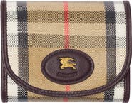 Burberry Highlands Coated Canvas Compact Wallet