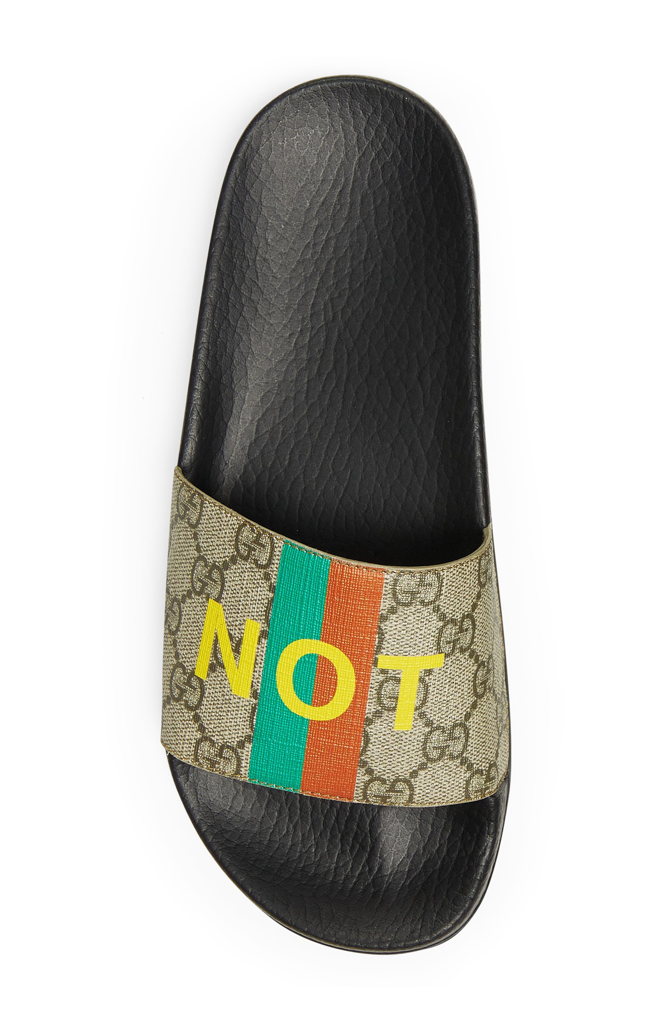 Gucci Pursuit Fake/Not Slide Sandal, Alternate, color, 