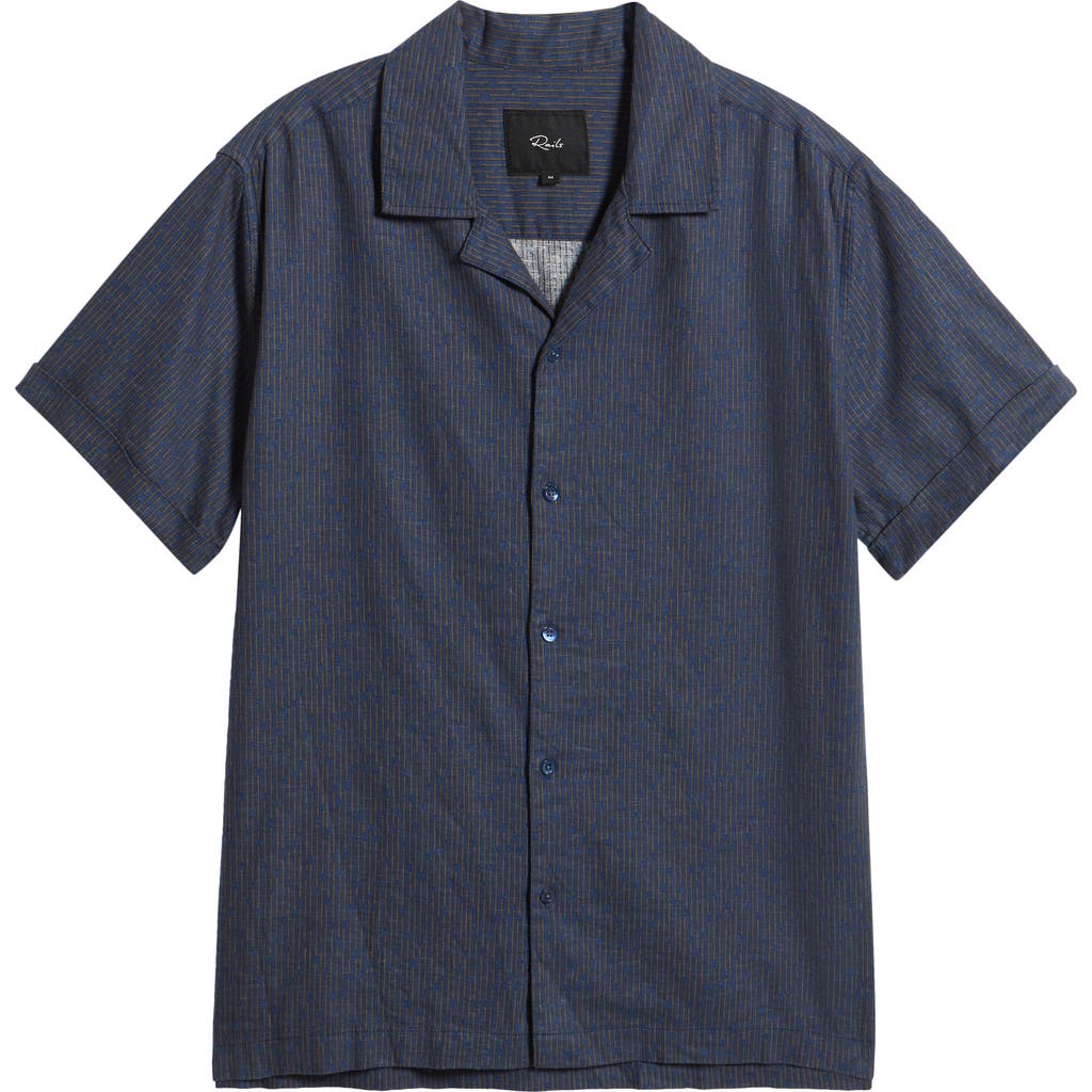 RAILS RAILS ATLAS STRIPE LINEN BLEND CAMP SHIRT