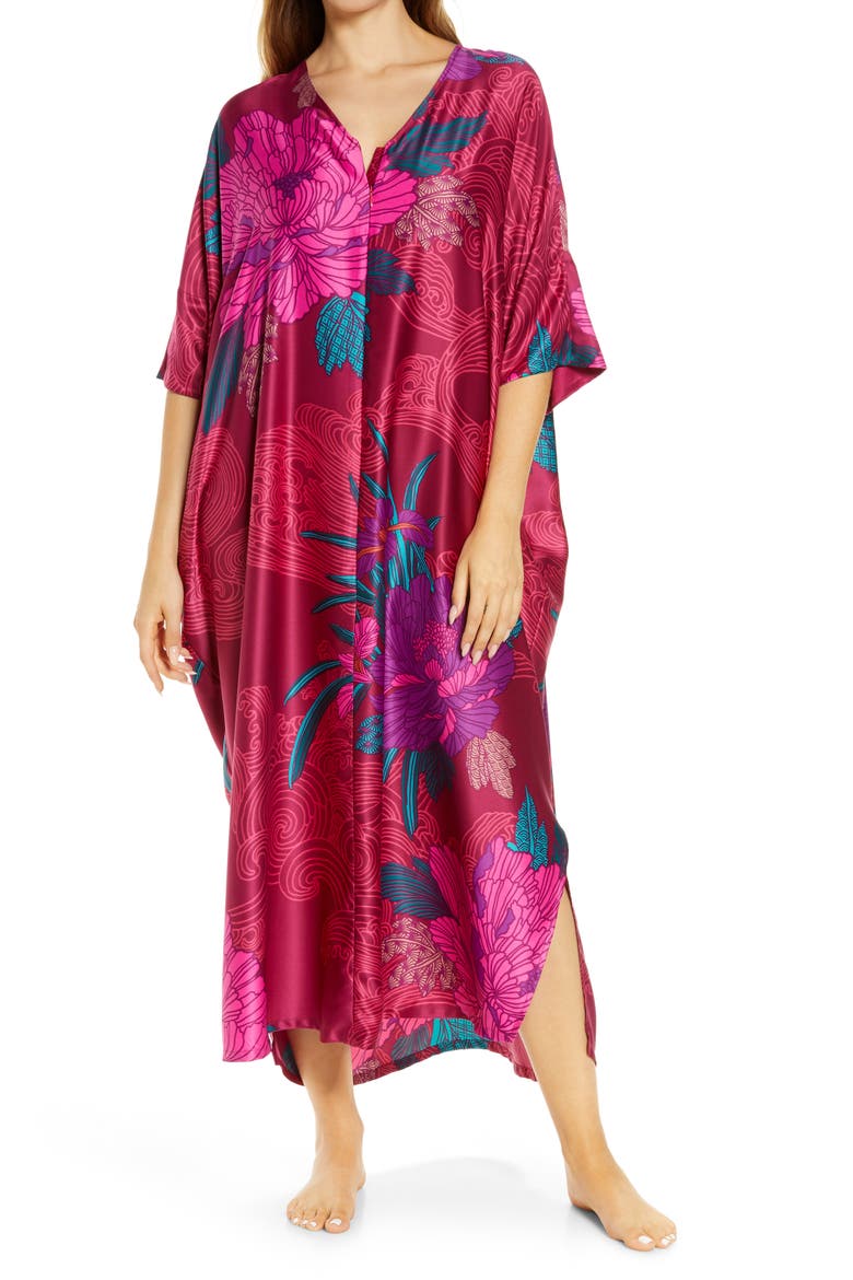 Jubako Nightgown, Main, color, CRANBERRY